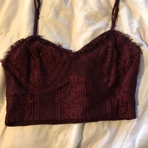 cute maroon crop top